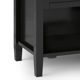 Warm Shaker Bedside Table - Black
