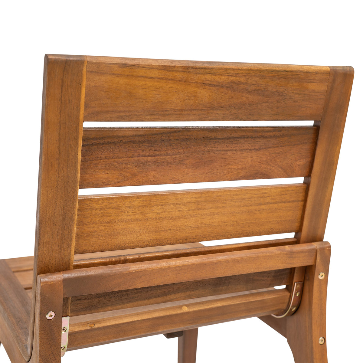 7 Piece Outdoor Acacia Wood Dining Set with Slatted Back Chairs - Teak