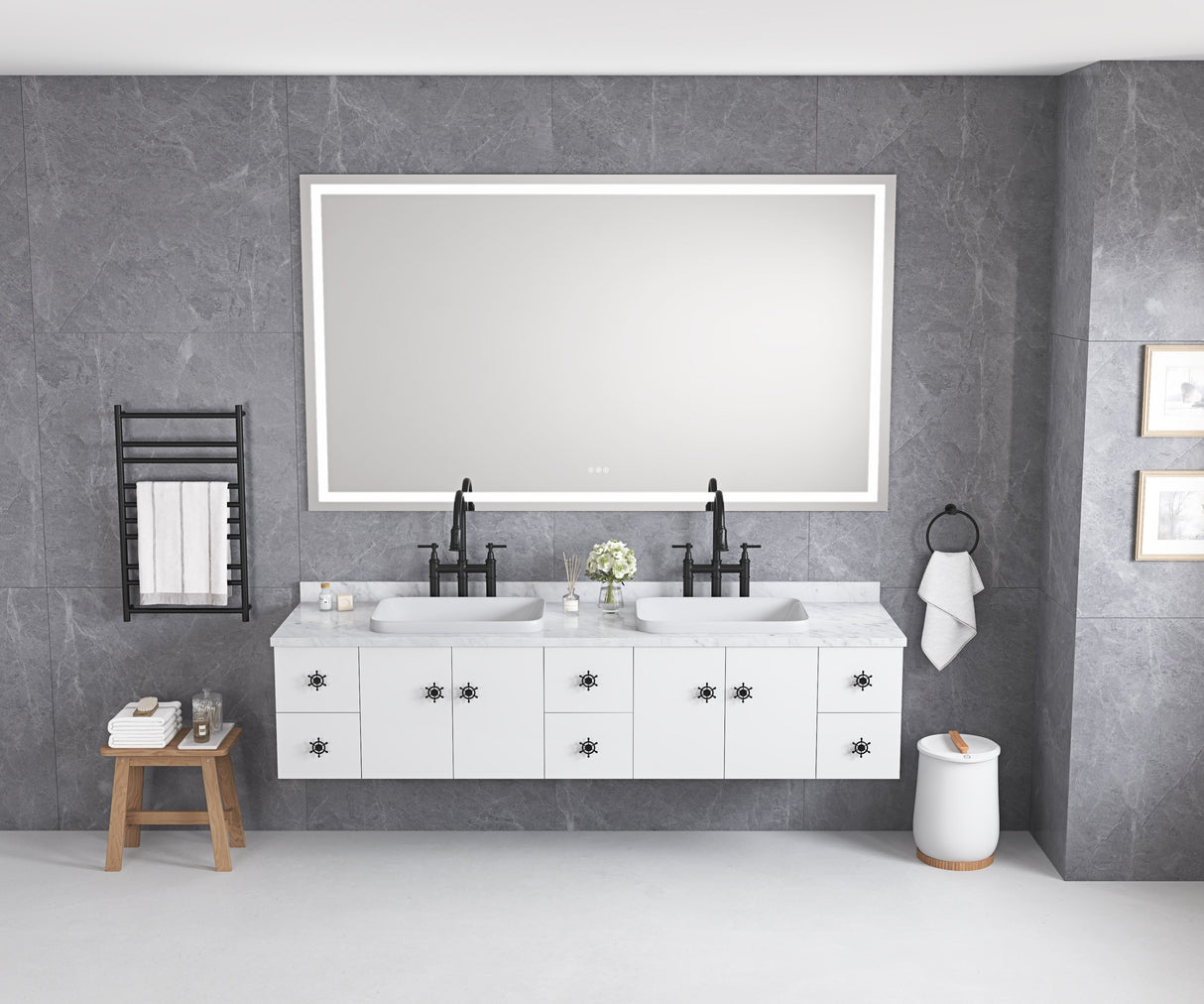 84 x 48 Inch LED Bathroom Mirror