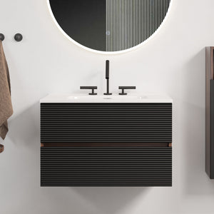 Gloria 30" Wall Mounted Soft Bathroom Vanity