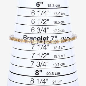 12.80 Carat Genuine Citrine .925 Sterling Silver Bracelet