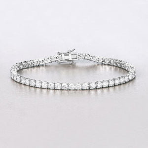 7.00 Carat Lab Grown Diamond 14K White Gold Bracelet