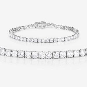7.00 Carat Lab Grown Diamond 14K White Gold Bracelet