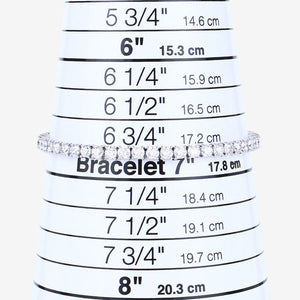 7.00 Carat Lab Grown Diamond 14K White Gold Bracelet