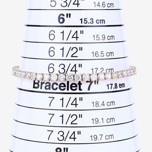 7.00 Carat Lab Grown Diamond 14K Yellow Gold Bracelet