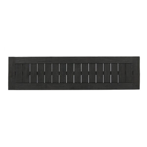 Realm - Outdoor Bench With Slat Panel Top And Base - Dark Gray