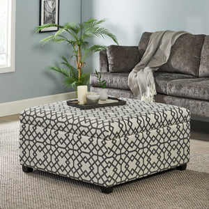 Richmond Storage Ottoman With Unique Pattern And Ample Storage - Gray