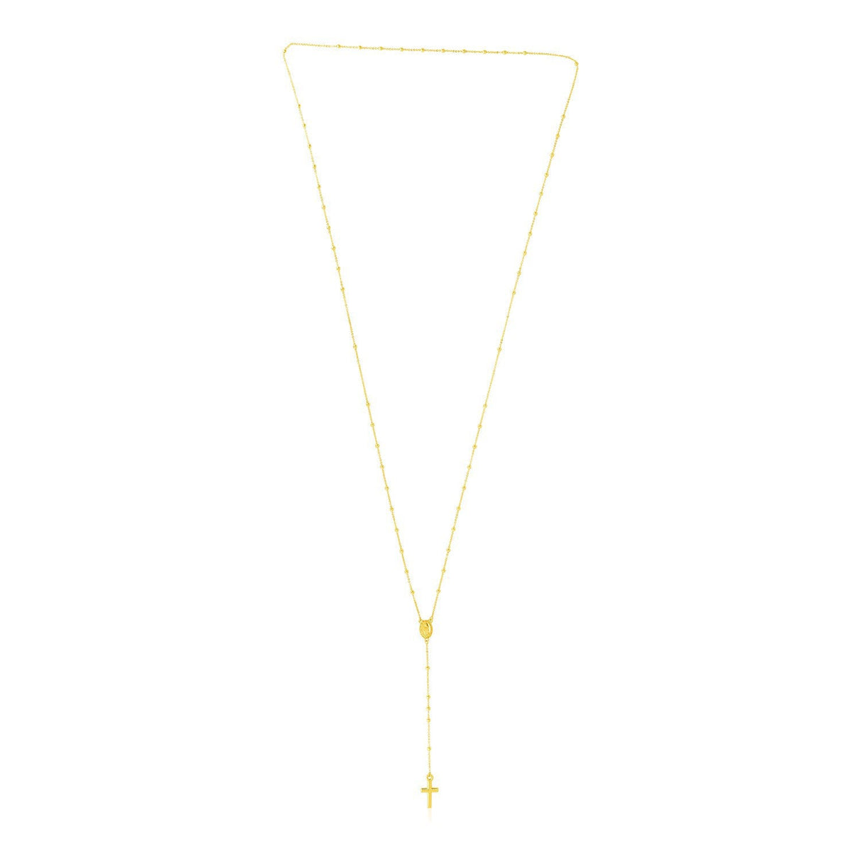 14k Yellow Gold Rosary Necklace