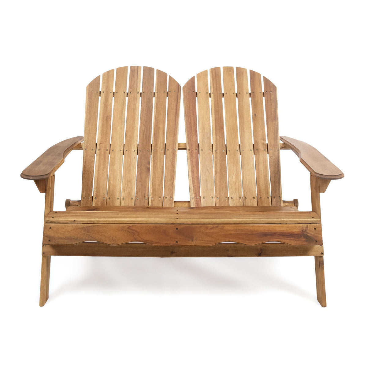 Outdoor Adirondack Rocking Loveseat With Hand Crafted Details