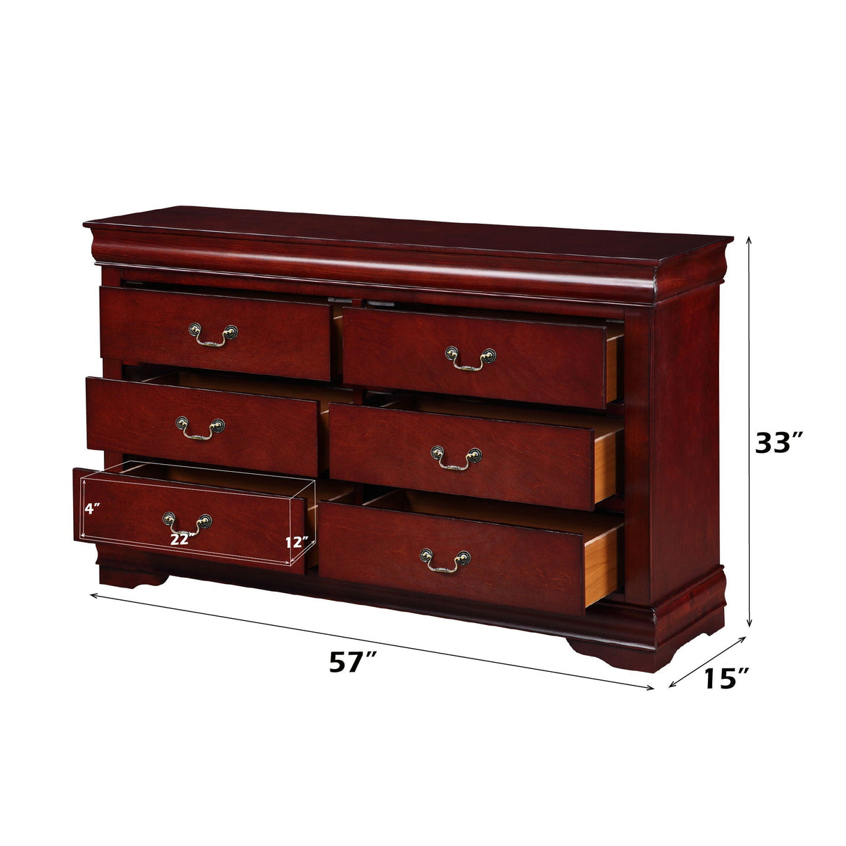 Louis Philippe Bedroom Dresser, Sleek Design