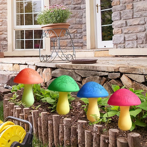 Solar Mushroom Garden Lights Outdoor, 6 LED Decorative Landscape Lights IP65 Waterproof