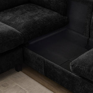 96.5" Sectional Couch for Living Room, Upholstered with Storage