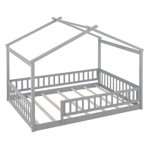 Bed House Bed Frame With Fence