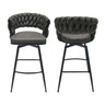 Bar Stool 360 Swivel With Back Footrest