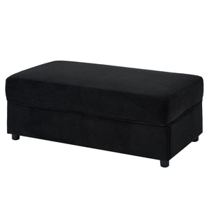 Modern Style Armchair Chaise Lounge Sofa Couch With Movable Storage Ottoman, USB Ports, Cup Holders, Phone Holder, Side Pockets