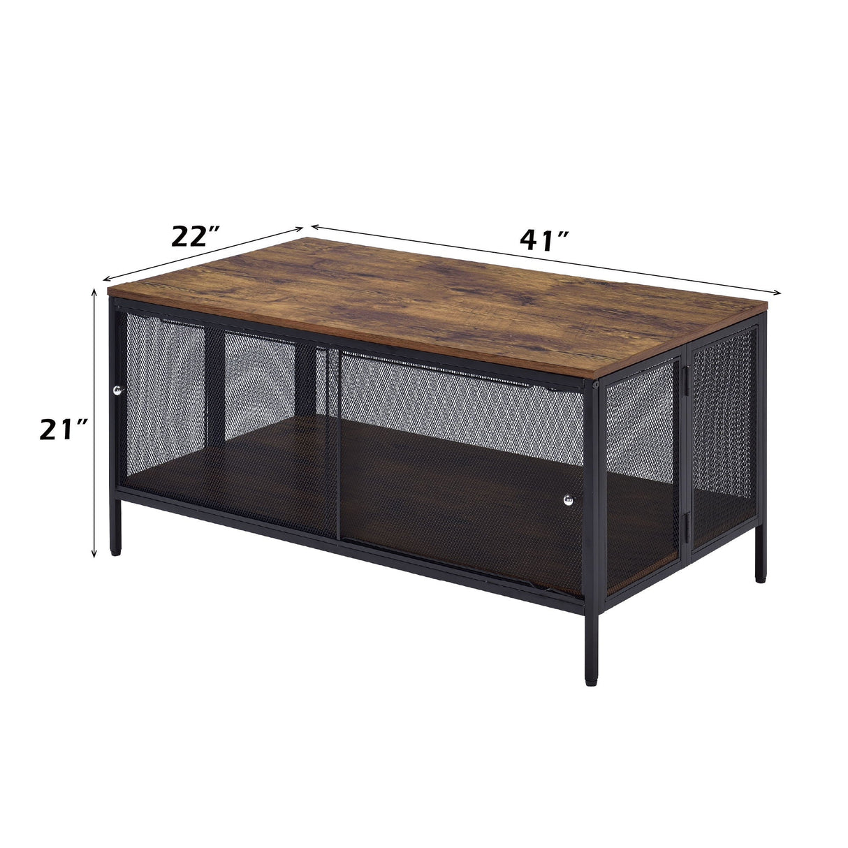 Winam Coffee Table - Antique Oak / Black
