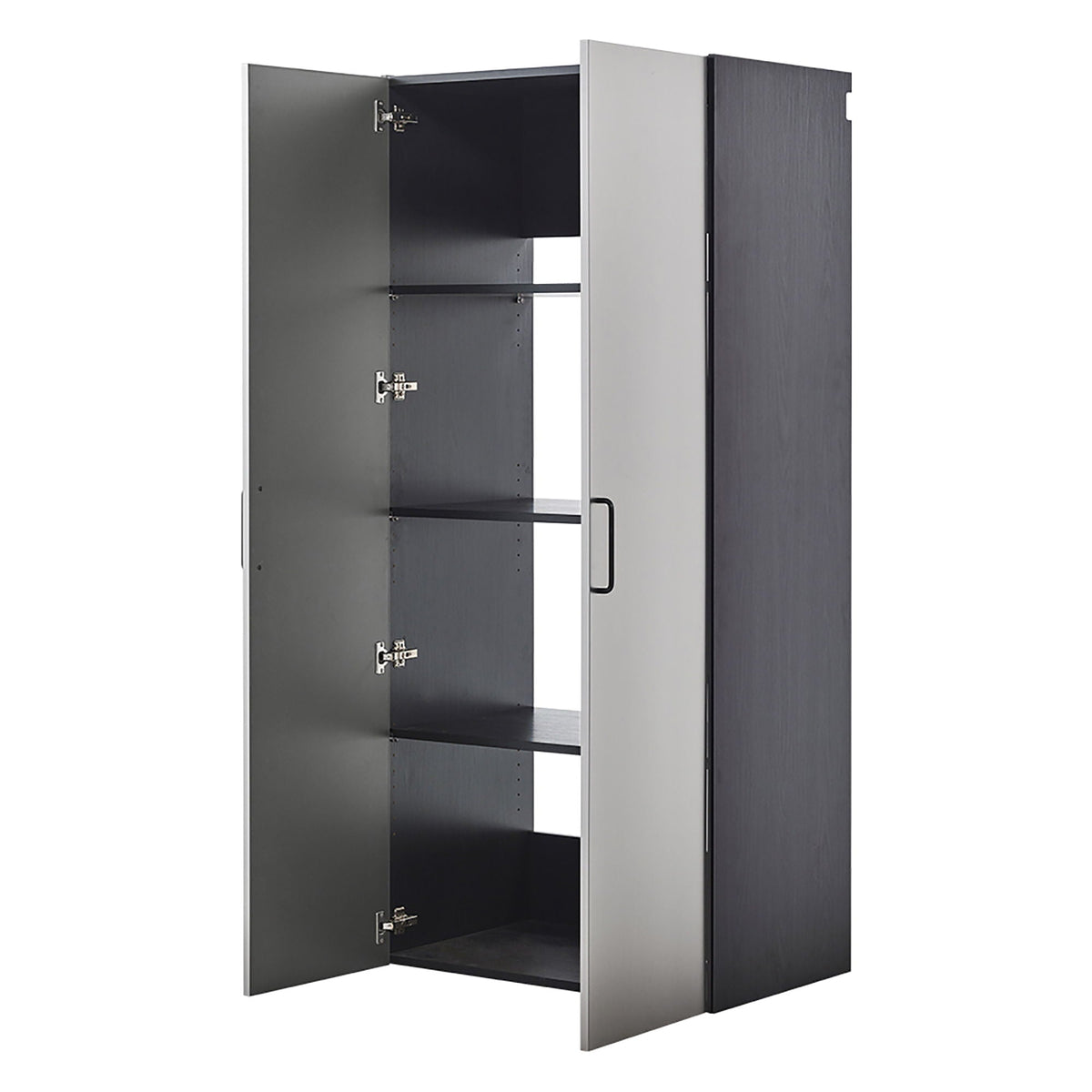 Astro Series - Wall Mounted Storage Cabinet With Soft Closing Drawers - Metallic Gray