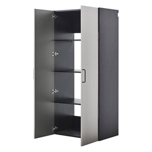 Astro Series - Wall Mounted Storage Cabinet With Soft Closing Drawers - Metallic Gray