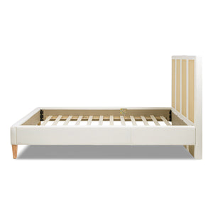 Toscana Queen Upholstered Cane Back Platform Bed