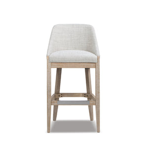 Newport 30.5" Coastal Curved Back Upholstered Barstool