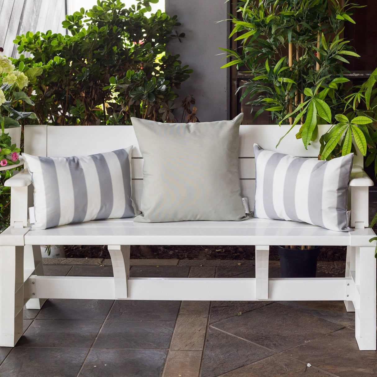 Horizon Stripe Pillow 14" x 20" - Outdoor & Indoor Set of 2