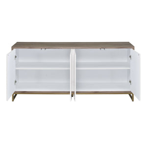 Paavan - Console Cabinet - White / ChampagneChampagne