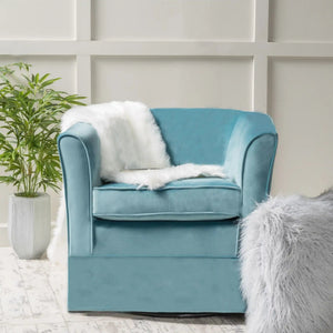Zeniqua Upholstered Swivel Chair With Loose Cover