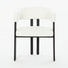Modern Dining Upholstered Barrel Chair With Curved Back And Armrests