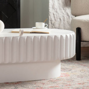 Fluted Storage Table with Lift-Off Lid