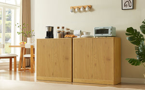 34.3" Modern Wavy Sideboard with Curved Contour Design