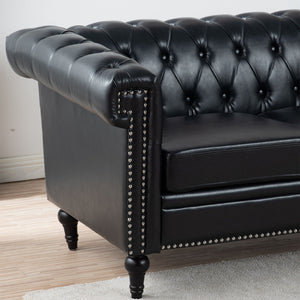 Traditional Square Arm Removable Cushion 3 Seater Sofa