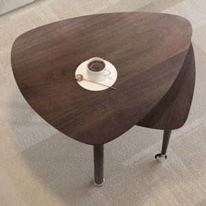 360 Degree Rotatable Coffee Table With Solid Legs