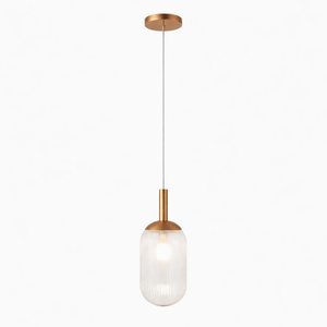 Modern Style Pendant Lamp - Bronze and Clear
