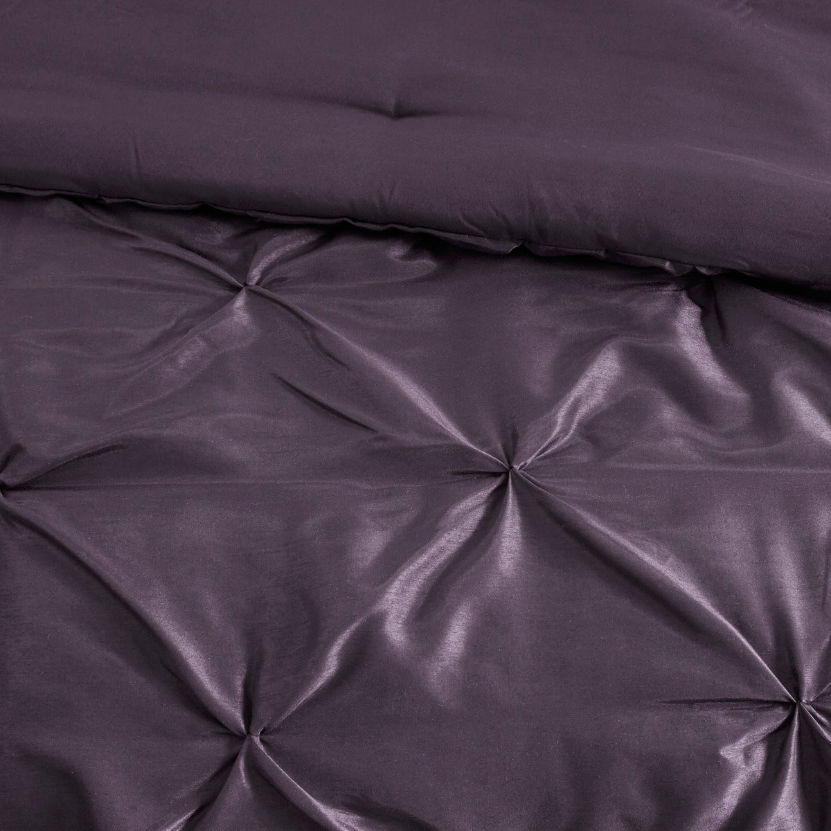 7 Piece Tufted Comforter Set Plum King