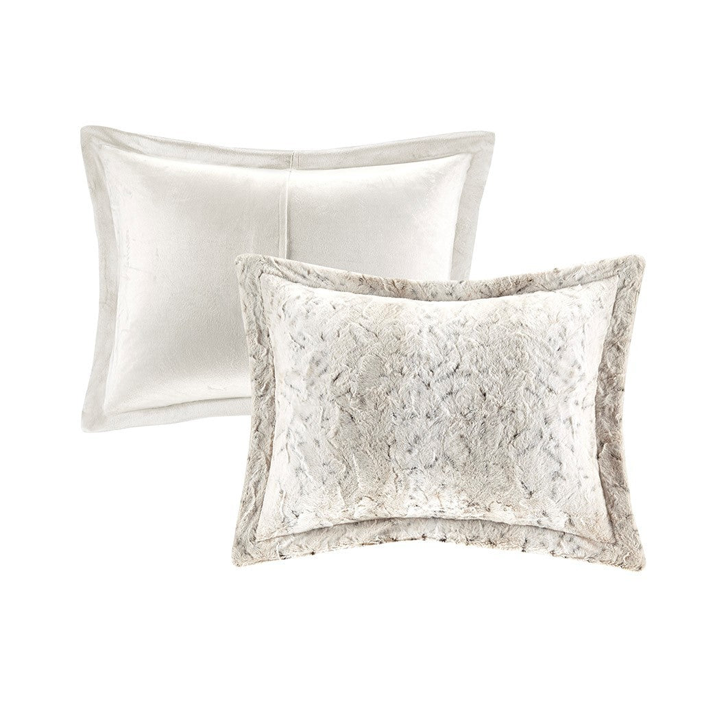 King 4PC Faux Fur Comforter Set