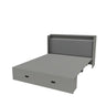 Murphy Bed With Storage Drawers And Charging Cabinet, Foldable Panels, Swivel Wheels