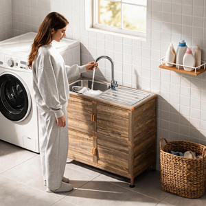 Utility Sink with Cabinet