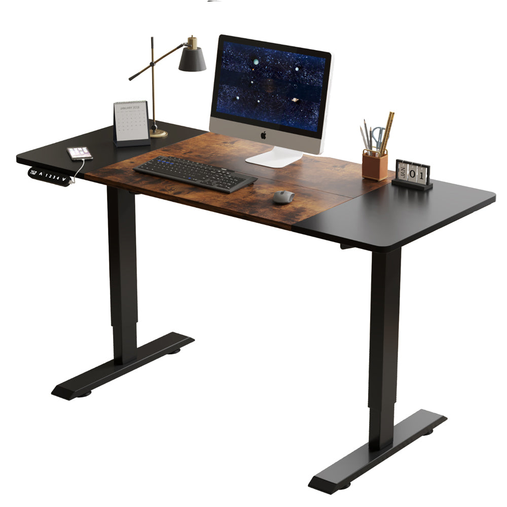 55"×24" Black & Rustic Electric Standing Desk