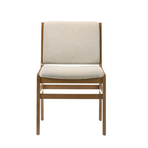 Contemporary Dining Chair Set Upholstered Fabric With Rubberwood Frame