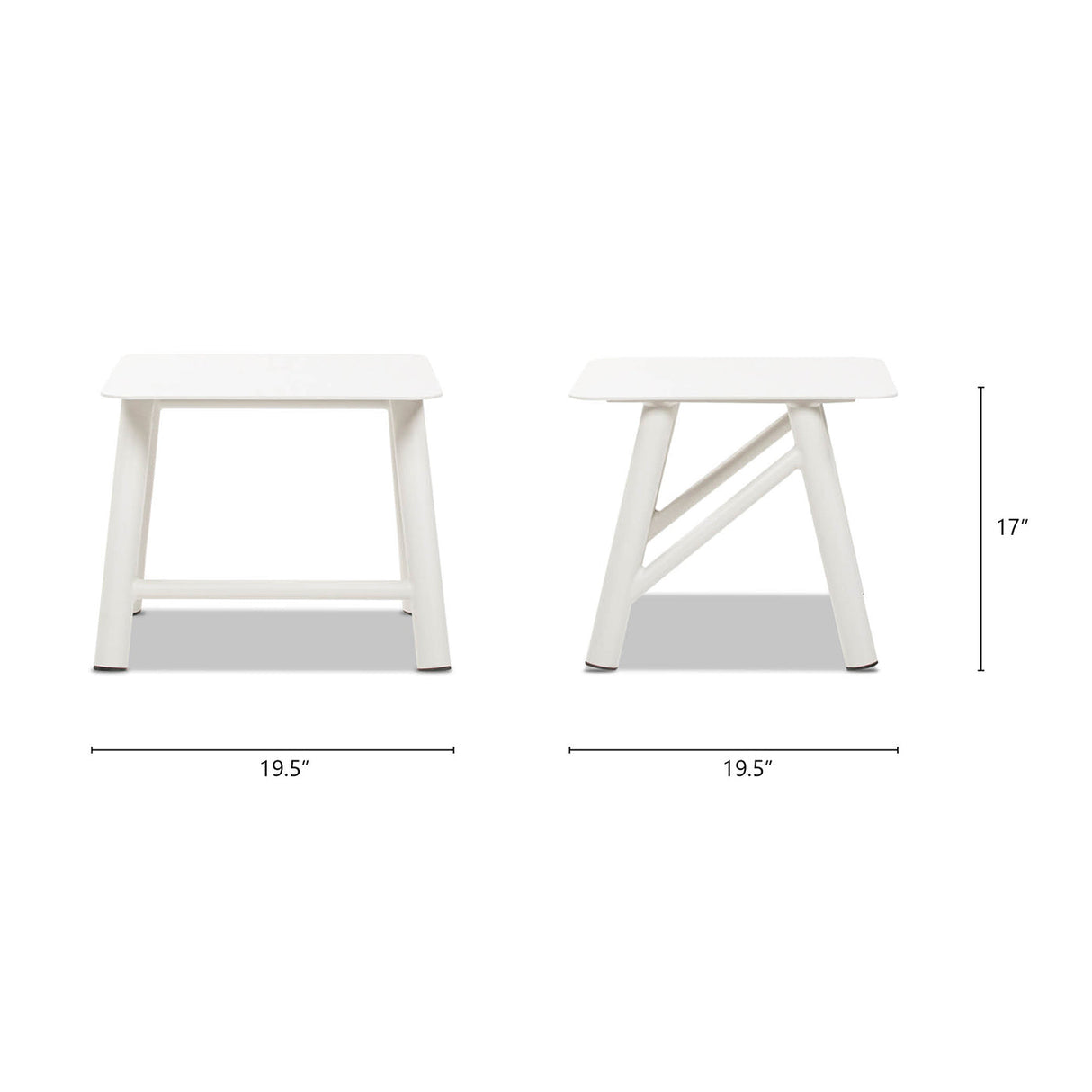 Atlas 19.5" Square Outdoor Patio Side Table Light
