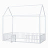 Metal House Bed With Fence And Door