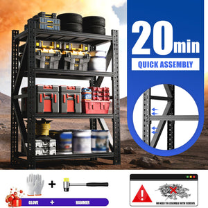 Heavy Duty Metal Adjustable Garage Shelves