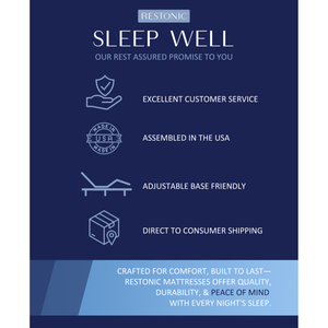 Restonic ComfortCare Plush King Size Mattress with Premium Comfort Bedding Pack