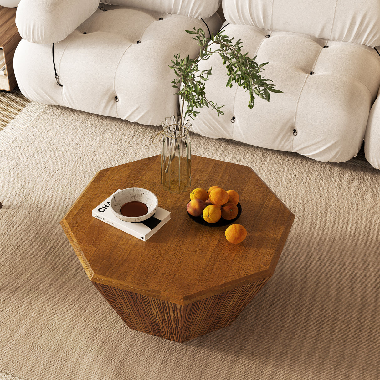 The Handcrafted Octagonal Coffee Table Set