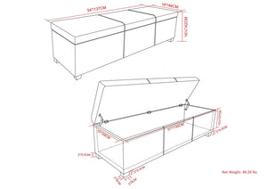 Avalon - Multifunctional Storage Ottoman Bench
