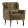 Modern Accent Chair, Arm Chairs For Living Room, Upholstered Mordern Armchair, Comfy Soft Padded Lounge Chair In Small Space, Bedroom, With Pillow, Solid Wood Leg