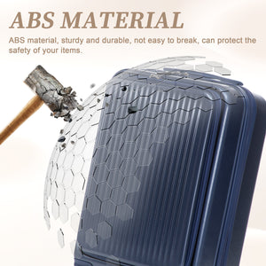 14'/20' 2-Piece ABS Spinner Wheel Luggage Set with Combination Lock