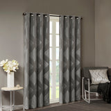 Ogee knitted jacquard total blackout curtain panel (only 1 pc panel)