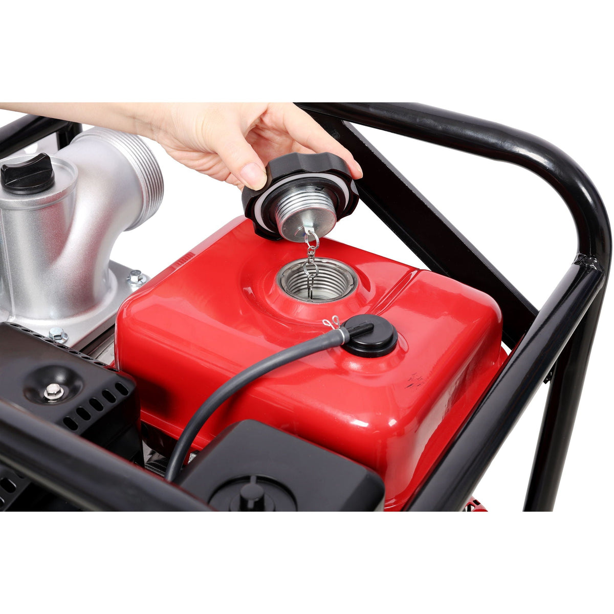 Gasoline Powered Water Pump 3" Inlet & Outlet, 264Gpm Flow, 7Hp Engine - Black / Red