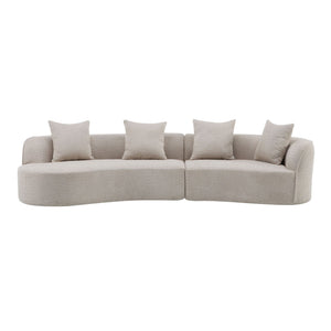Elegant Curved Sectional Sofa With Full Foam Comfort